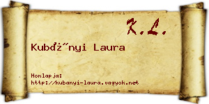 Kubányi Laura névjegykártya